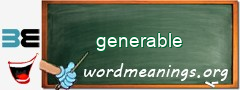 WordMeaning blackboard for generable